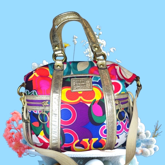 Coach Handbags - Coach Poppy Pop C Glam Spotlight Colorful houlder Handbag Tote Vintage 2000's